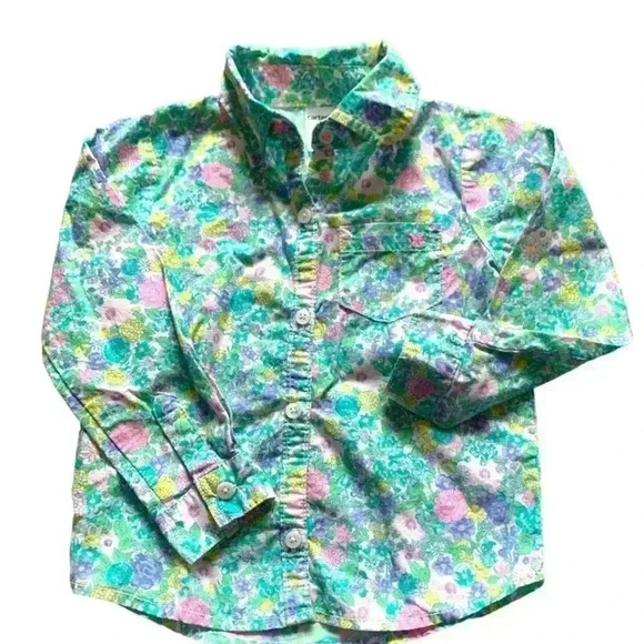 [5 for $25] Carter’s girls button  down shirt, size 3T, EUC - Picture 2 of 3